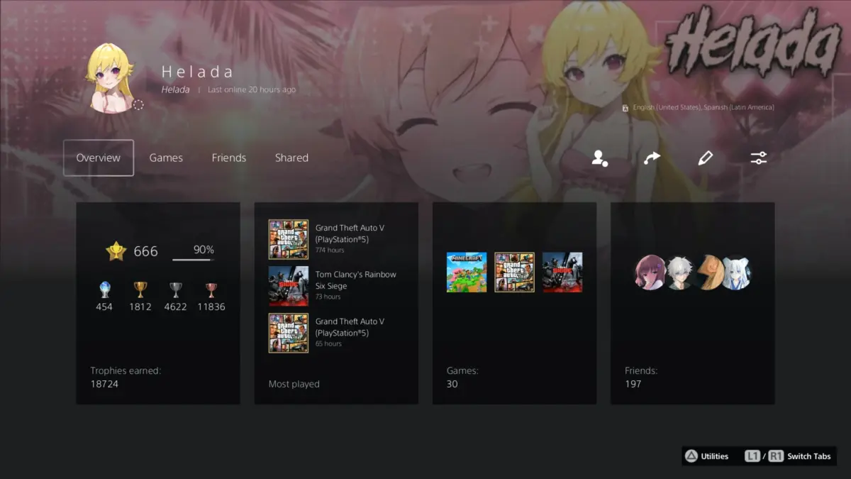 PS5 Female Account