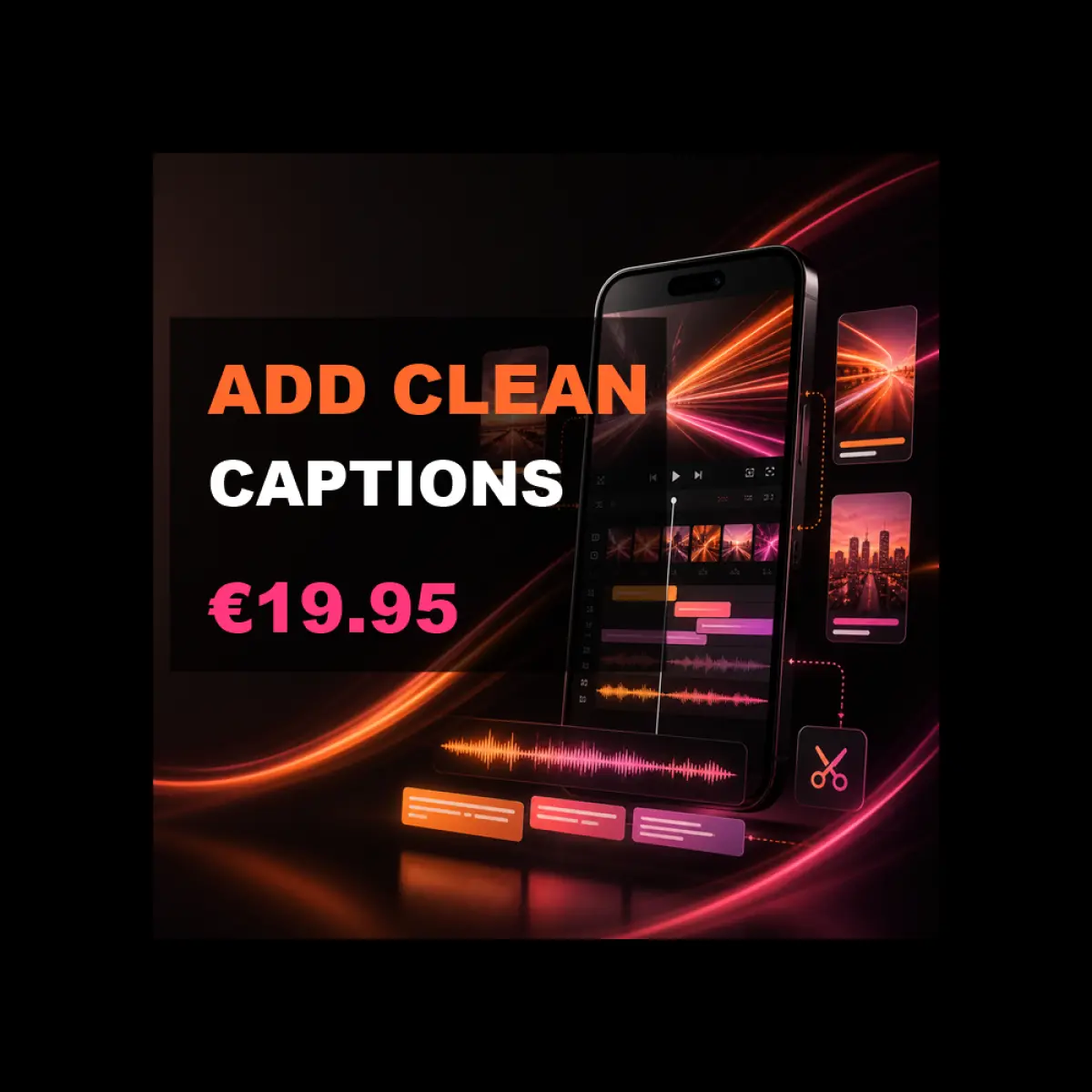 I Will Add Clean Captions to One Short Video