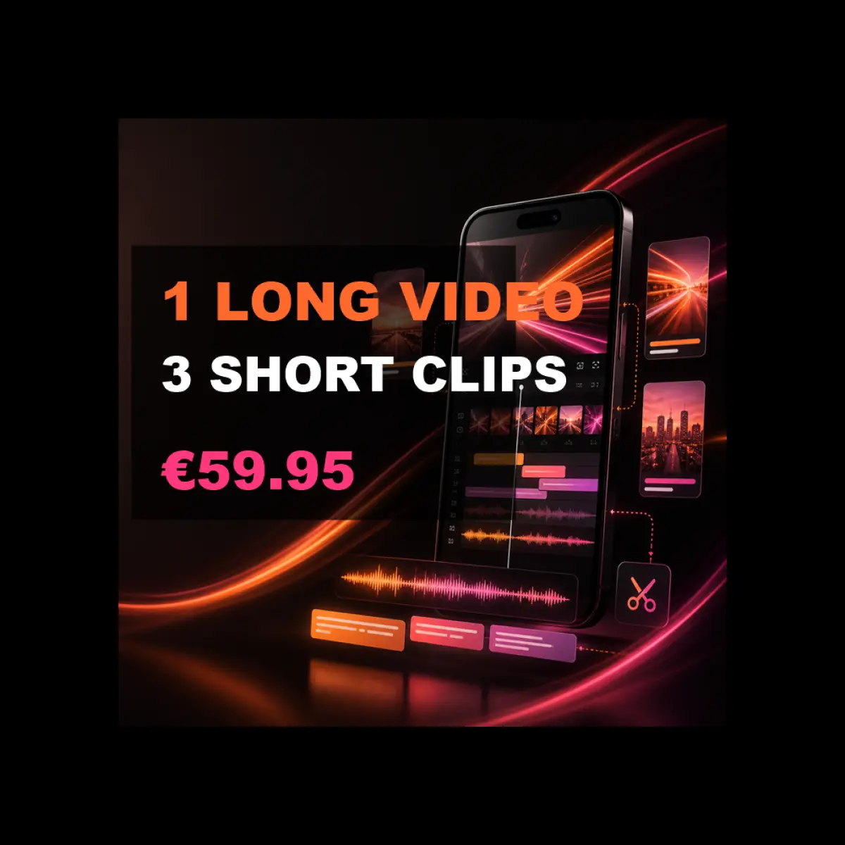 I Will Turn One Long Video Into Three Short Clips
